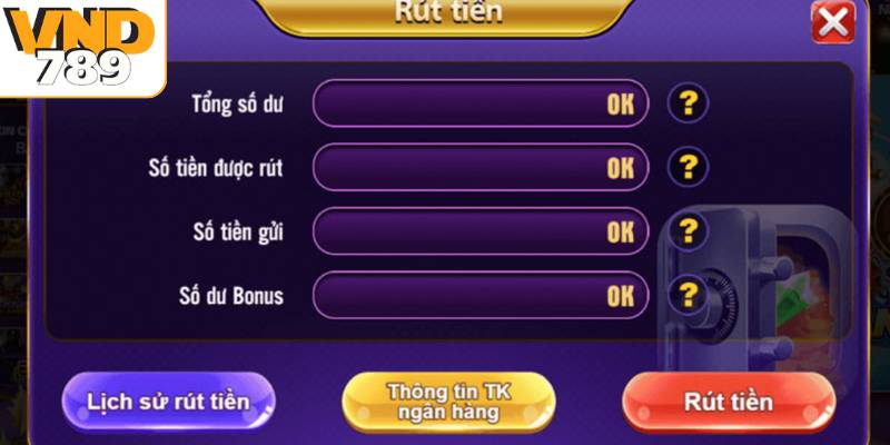 Điều kiện cơ bản cần có để rút tiền VND789
