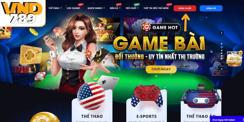 Lượng truy cập cùng lúc quá lớn sẽ không thể đăng nhập VND789